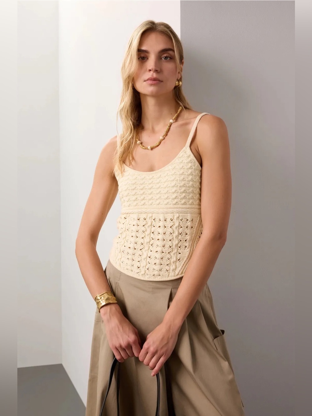 *Flawed RTR Jason Wu Crochet Knit Tank (0297)